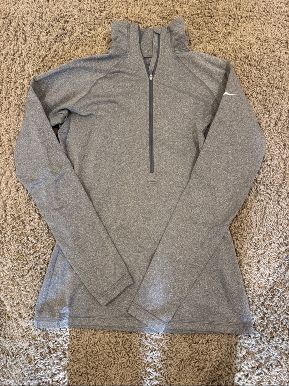 Nike Heather Gray Half-Zip Training Top